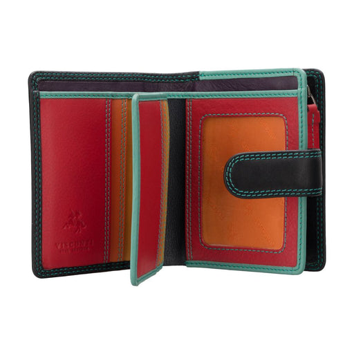 Visconti Spectrum SP40 Multi Colored Soft Leather Ladies Wallet Purse  Clutch With Detachable Strap (Black Multi) | Wallets for women, Colorful  wallet, Wallets for women leather